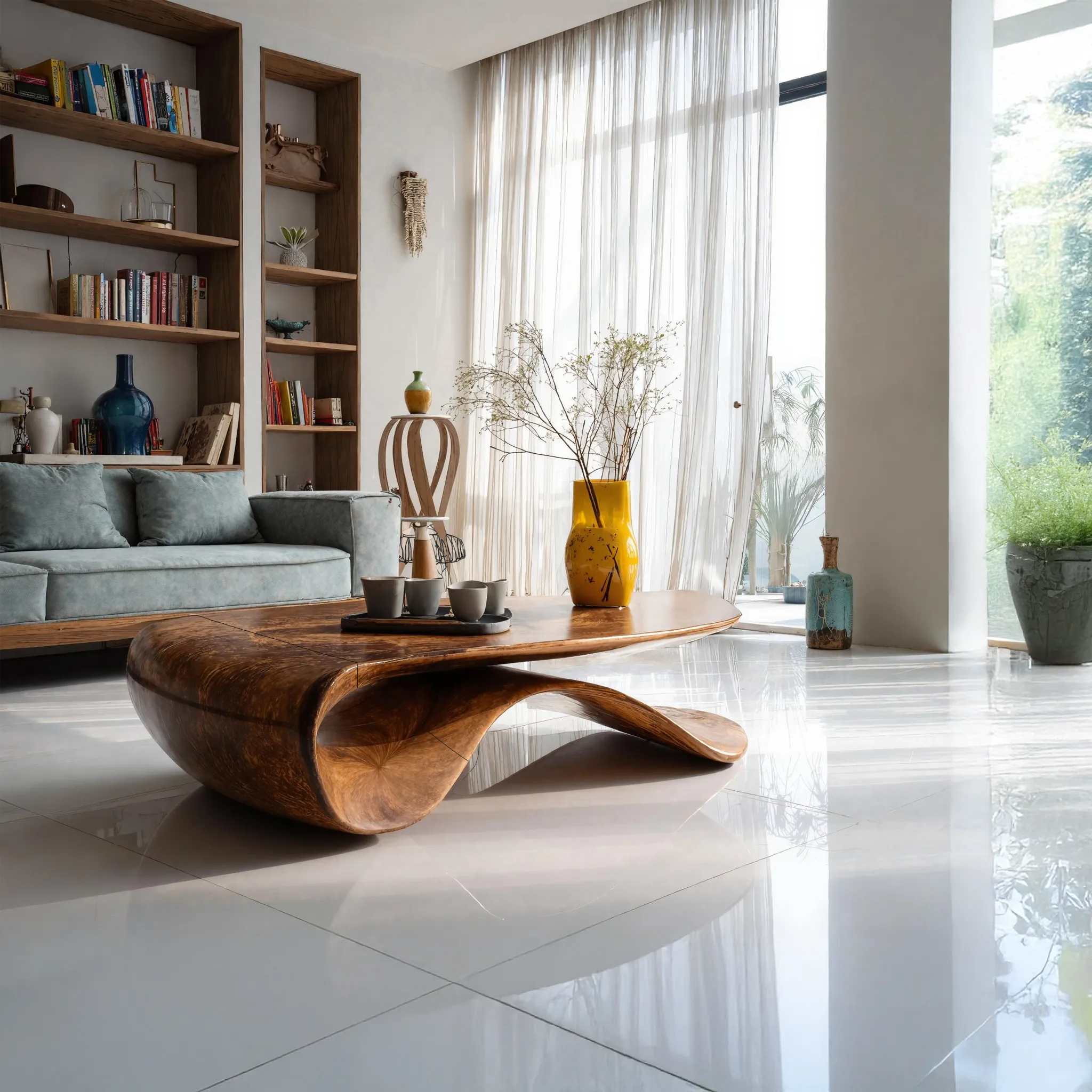 Farmhouse Solid Wood Coffee Table Traditional Style