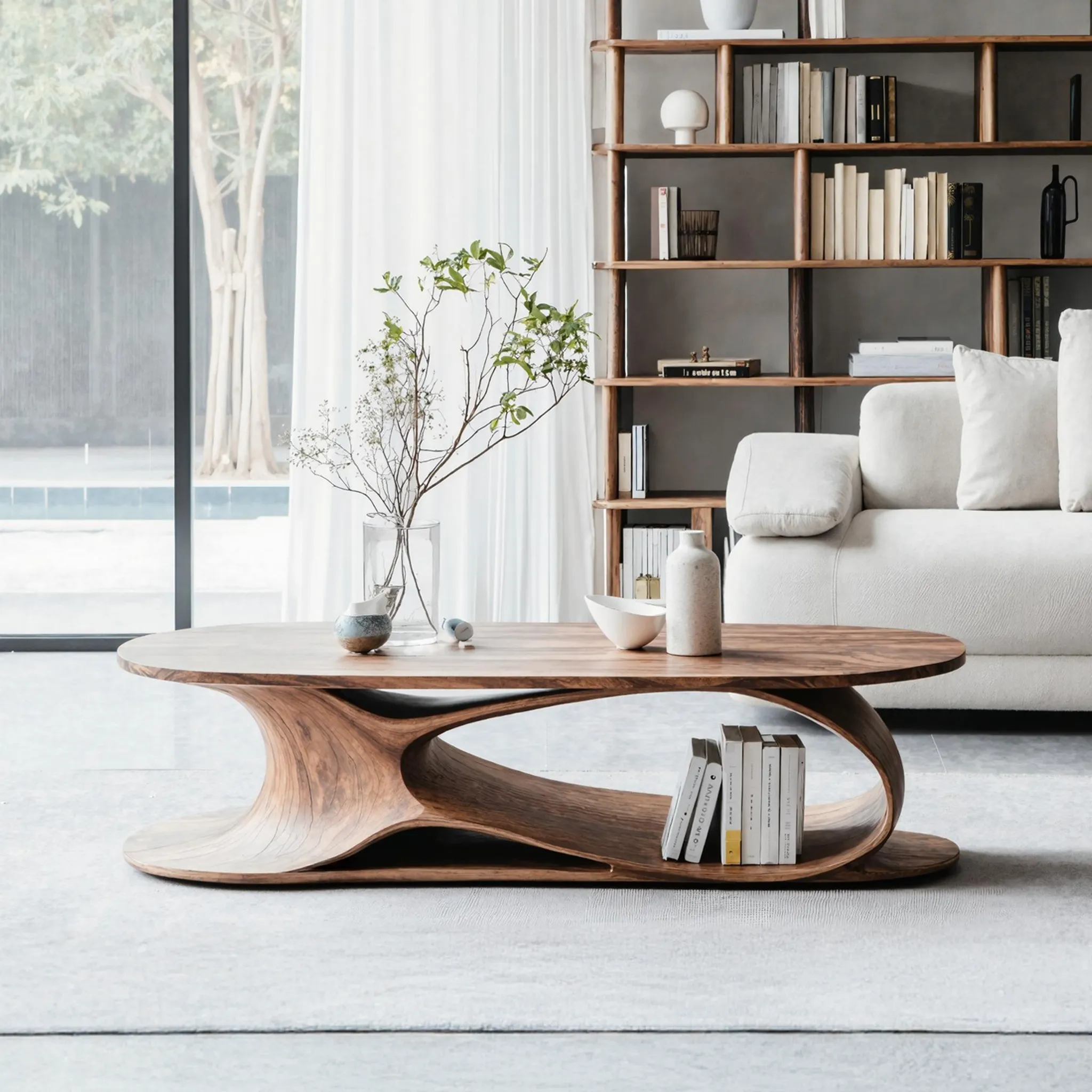 Mid Century Solid Wood Coffee Table Cozy Interior