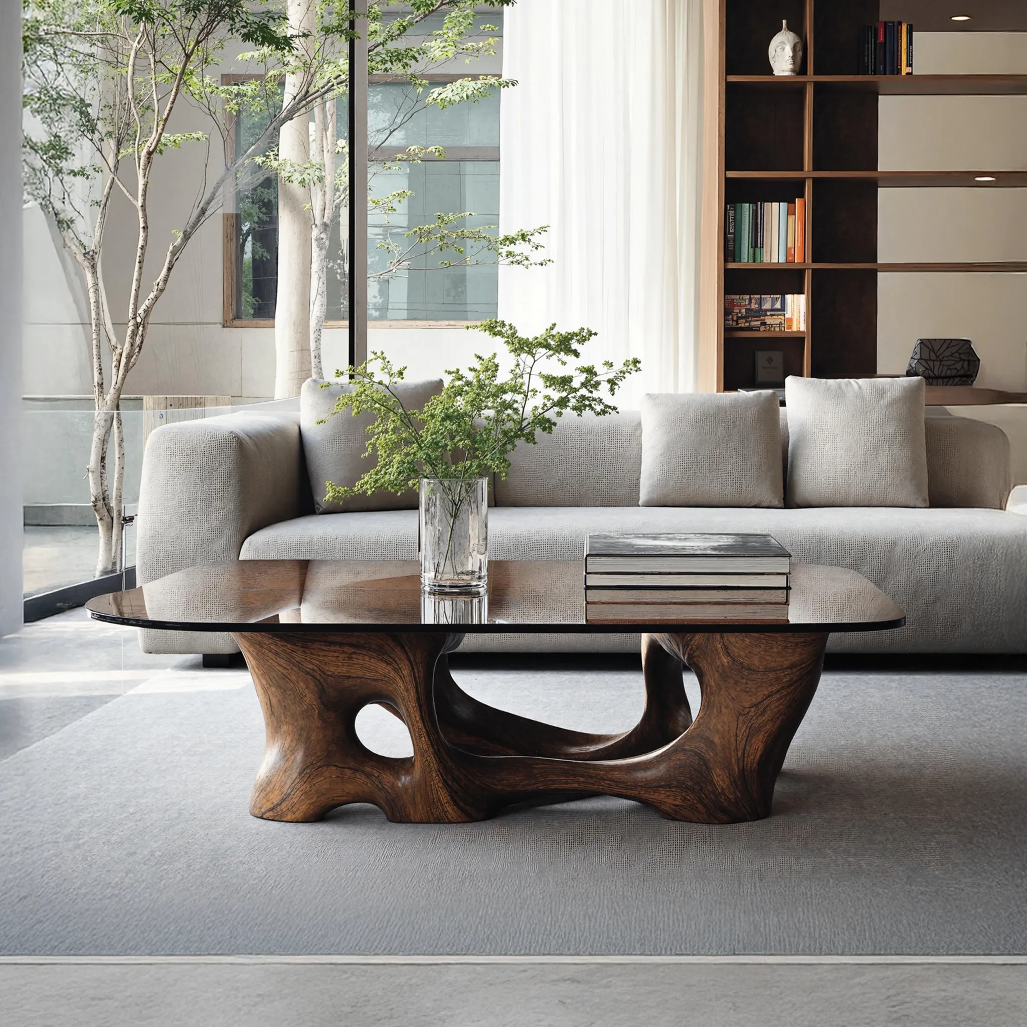 Mid Century Low Solid Wood Coffee Table Timeless Design