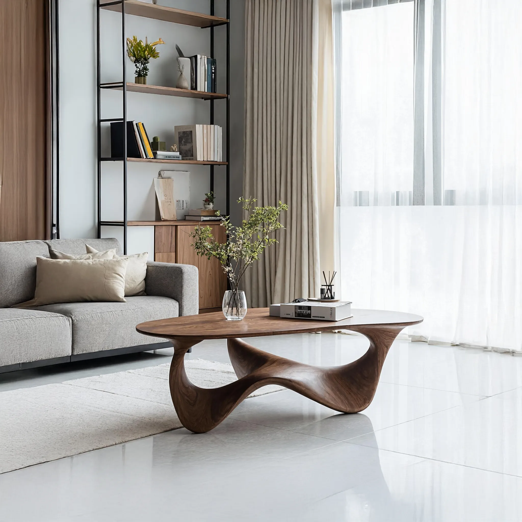 Rustic Solid Wood Coffee Table Natural Home Decor